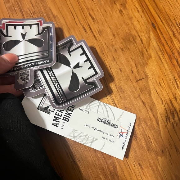 NEW American Biker Reversible Black Quilted Vest - Picture 4 of 6